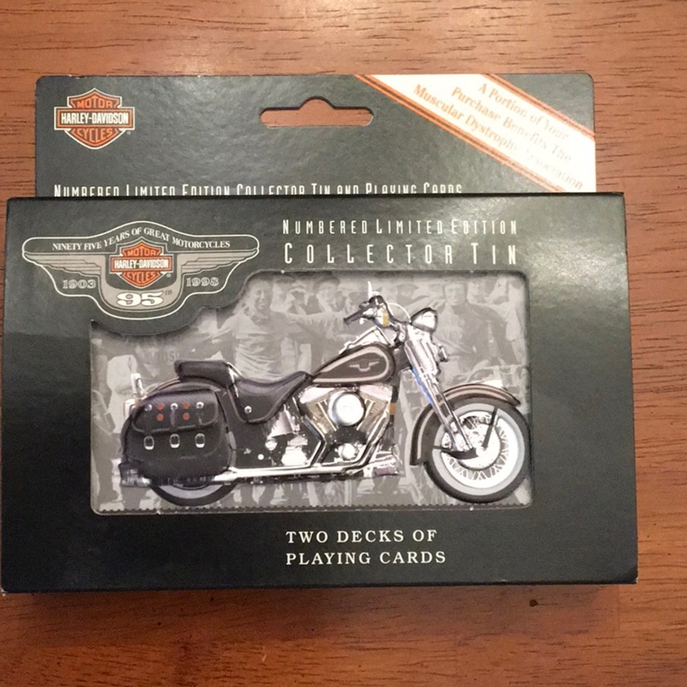 HD 95th Anniversary playing cards.